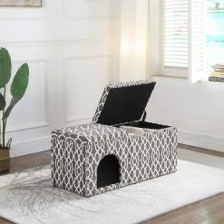 Promo ???? Wood Ore International Cassidy Storage Bench Pet House ???? 5 Promo ???? Wood Ore International Cassidy Storage Bench Pet House ???? -Lucky Dog Sales Store detail2ORE1084