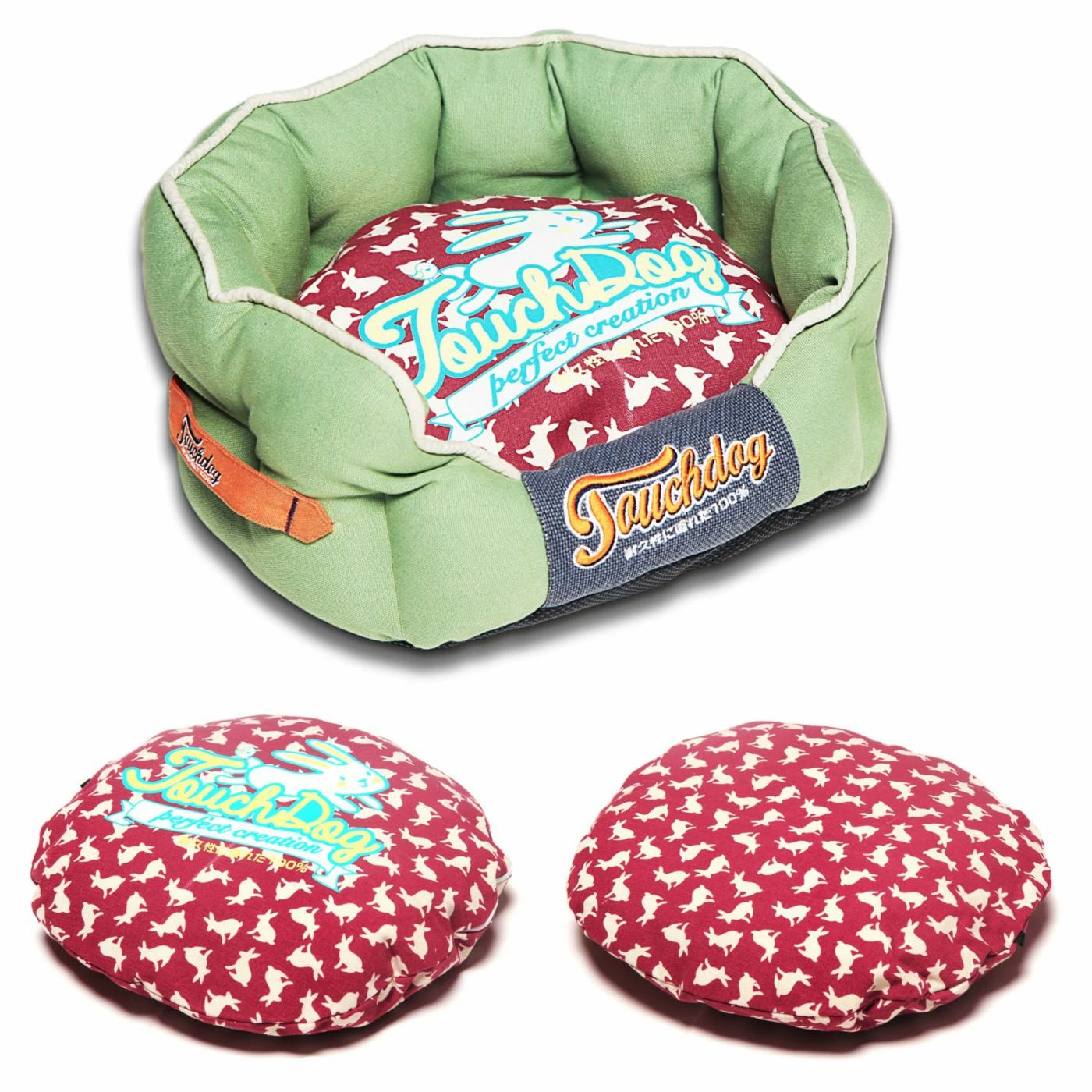 Budget ๐ Nesting Pet Life Touchdog Rabbit-Spotted Premium Rounded ๐ถ Dog Bed ๐ฅฐ - Image 4