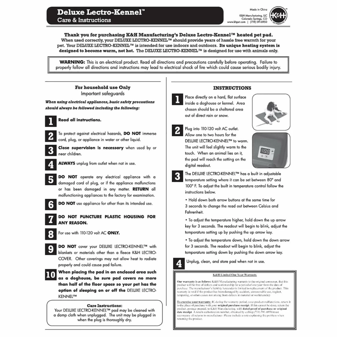 K&H Pet Products Deluxe Lectro Kennel Heated Pet Pad Outlet ???? K&H Pet Products ???? Dog Mats & Pads K&H Pet Products Deluxe Lectro Kennel Heated Pet Pad ⭐ -Lucky Dog Sales Store detail3KHMA001