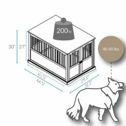 New ???? Dog Crate Furniture Casual Home Pet Crate End Table ⌛ -Lucky Dog Sales Store detail7YSC286