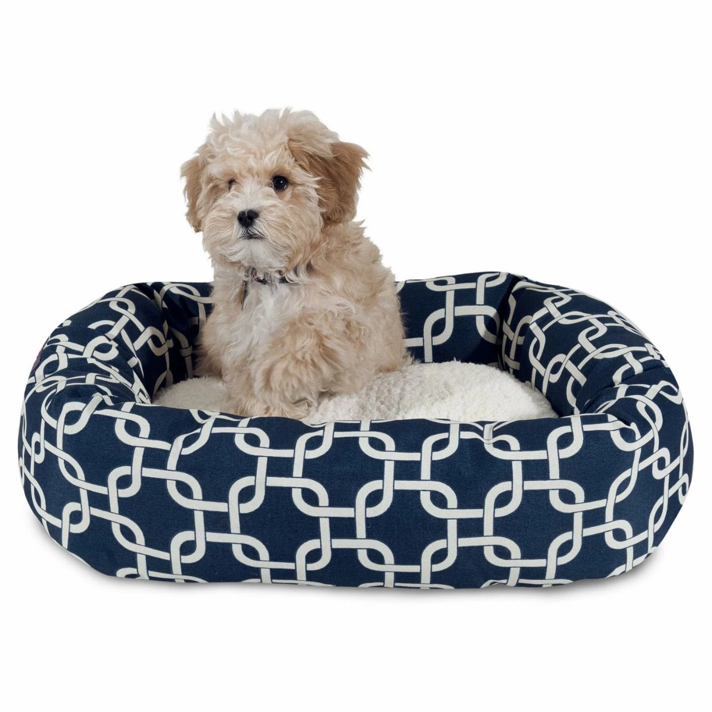 Majestic Pet Links Print Bagel Pet Bed with Sherpa Cushion Best reviews of ???? Bolster Majestic Pet Links Print Bagel Pet Bed With Sherpa Cushion ???? -Lucky Dog Sales Store detailMJT149