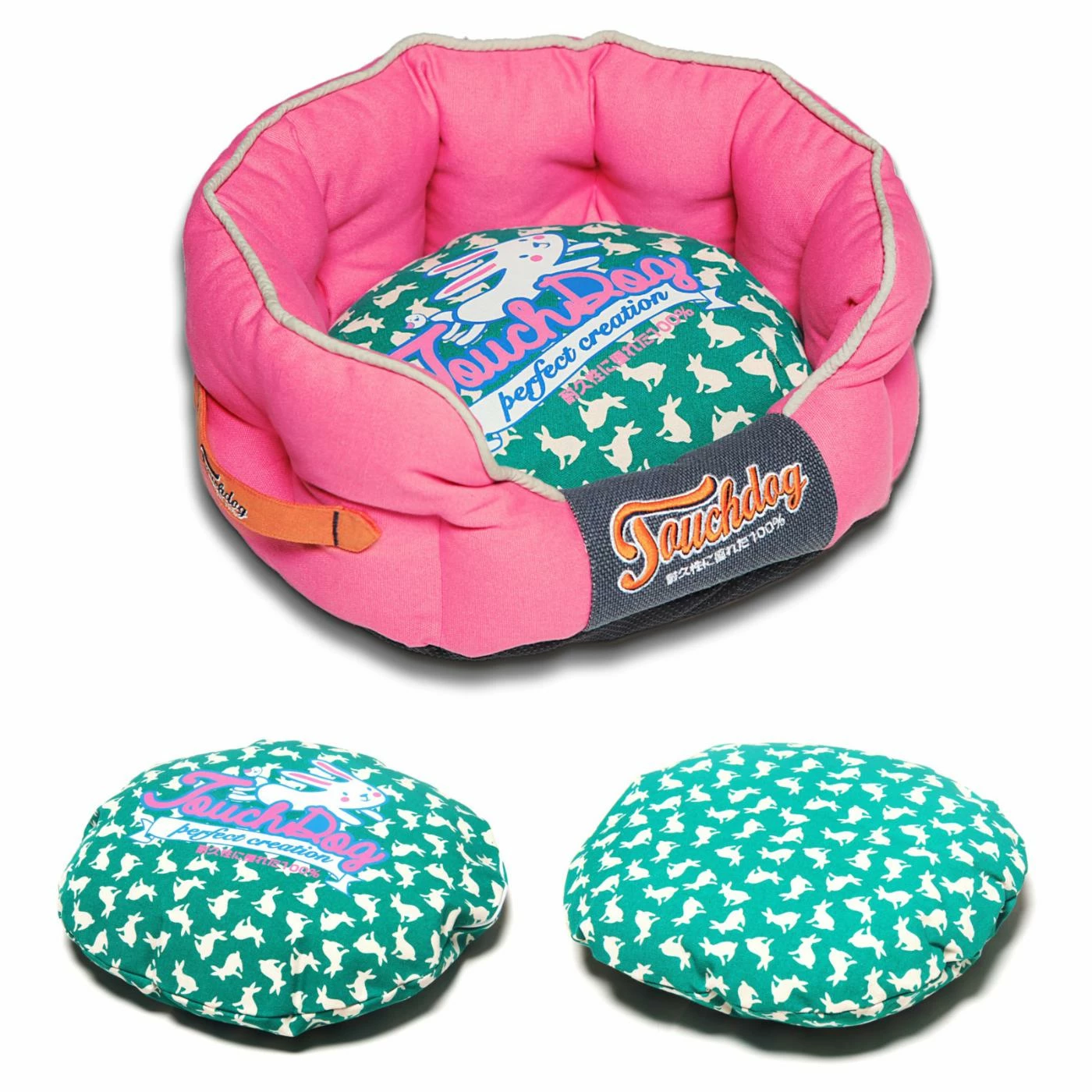Budget ๐ Nesting Pet Life Touchdog Rabbit-Spotted Premium Rounded ๐ถ Dog Bed ๐ฅฐ - Image 3