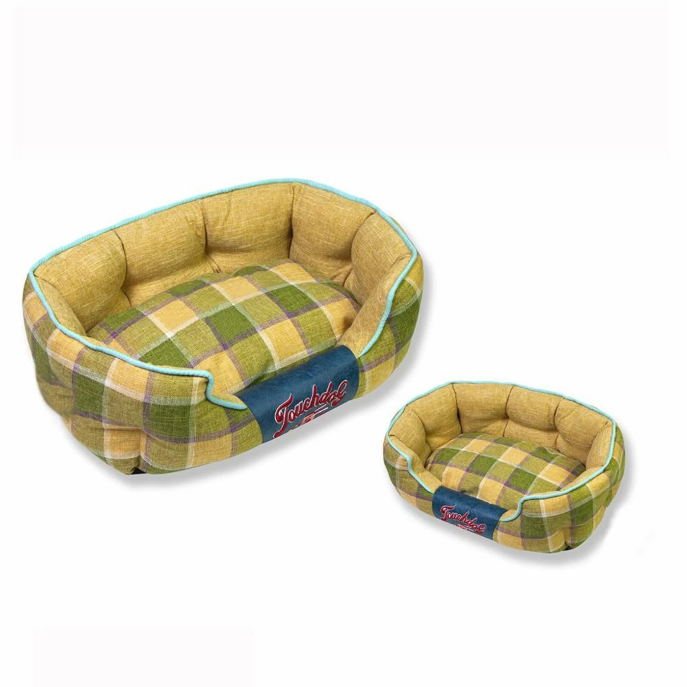 Buy π Nesting Touchdog 'Archi-Checked' Designer Plaid Oval πΆ Dog Bed π - Image 2