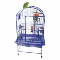 Discount ⌛ A And E Cage Company Medium Bird Cages A And E Cage Co. Dome Top Bird Cage - 24L X 24W X 61H In. - Stainless Steel ⭐