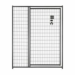 Best Sale 😀 Kennel Accessories Lucky 🐶 Dog 5W X 6H Ft. Black Welded Wire Gate - 36 In. Opening ⭐