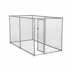 Best Sale 👍 Dog Kennels & Runs Lucky 🐕 Dog 2-in-1 Size Galvanized Chain Link Kennel - CL 61028EZ 🌟