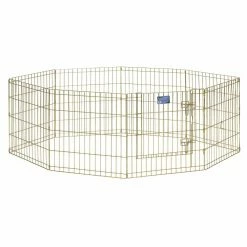 Budget ???? Mid-West Homes For Pets ???? Dog Exercise Pens MidWest Homes For Pets 8 Panel Exercise Pen / Pet Playpen With Door / 5 Height Options - Gold Zinc ✨