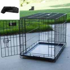 Promo 🔥 Mid-West Homes For Pets 🐶 Dog Crates Midwest ICrate Folding Single Door 🐶 Dog Crate With Deluxe Black Mat 🧨