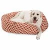 Best Sale ???? Bolster Majestic Pet Bamboo Print Bagel Pet Bed With Sherpa Cushion ✔️