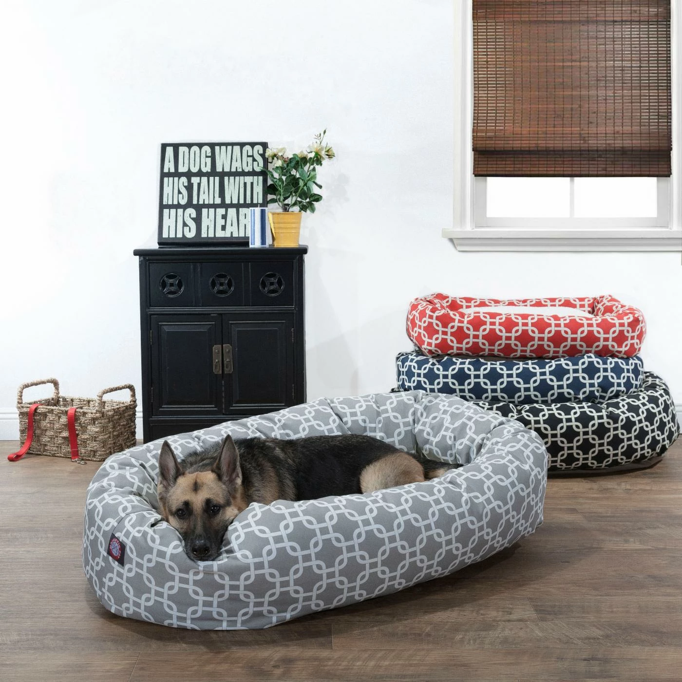 Majestic Pet Links Print Bagel Pet Bed with Sherpa Cushion Best reviews of ???? Bolster Majestic Pet Links Print Bagel Pet Bed With Sherpa Cushion ???? -Lucky Dog Sales Store masterMJT149
