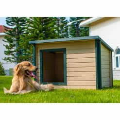 Discount 👍 All Other Materials New Age Pet EcoFLEX Rustic Lodge 🐕 Dog House 😀