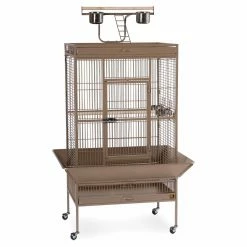 Outlet 🤩 Medium Bird Cages Prevue Pet Products Select Series Wrought Iron Parrot Cage - Coco Brown 🌟