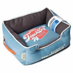 Cheap 👏 Nesting Pet Life Touchdog Original Sporty Vintage Throwback Reversible Plush Rectangular 🦮 Dog Bed ✨