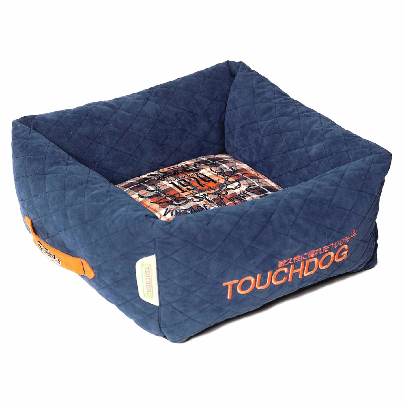 Buy โ Nesting Pet Life Touchdog Exquisite-Wuff Posh Rectangular Diamond Stitched Fleece Plaid ๐ Dog Bed ๐