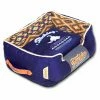Discount ⭐ Nesting Pet Life Touchdog 70s Vintage Tribal Throwback Diamond Patterned Ultra-Plush Rectangular-Boxed 🐕 Dog Bed 😉