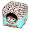 Deals 🧨 Nesting Pet Life Touchdog Chirpin-Avery Convertible And Reversible Squared 2-in-1 Collapsible 🐶 Dog House Bed 🔥