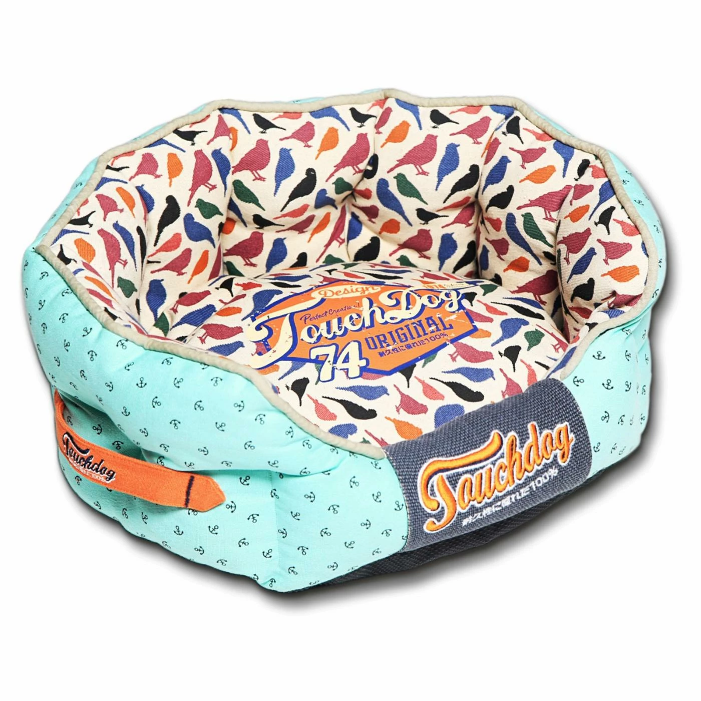 Pet Life Touchdog Chirpin-Avery Round Premium Designer Dog Bed - Light Blue Bird Cheap ???? Nesting Pet Life Touchdog Chirpin-Avery Round Premium Designer ???? Dog Bed - Light Blue Bird ???? -Lucky Dog Sales Store masterPTF278