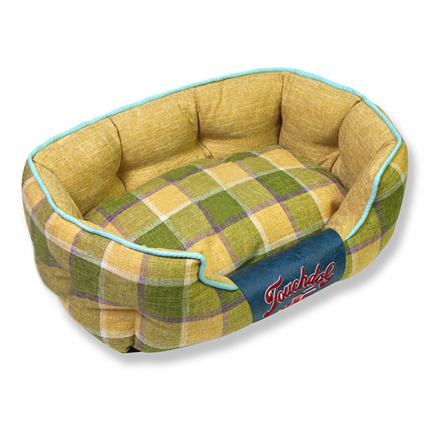 Buy π Nesting Touchdog 'Archi-Checked' Designer Plaid Oval πΆ Dog Bed π