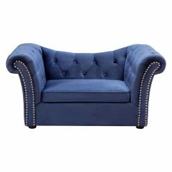 Cheapest ???? Dog Bed Furniture TOV Furniture Dachshund Navy Pet Bed ????