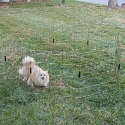 Budget ???? Mid-West Homes For Pets ???? Dog Exercise Pens MidWest Homes For Pets 8 Panel Exercise Pen / Pet Playpen With Door / 5 Height Options - Gold Zinc ✨ -Lucky Dog Sales Store scaleMH196