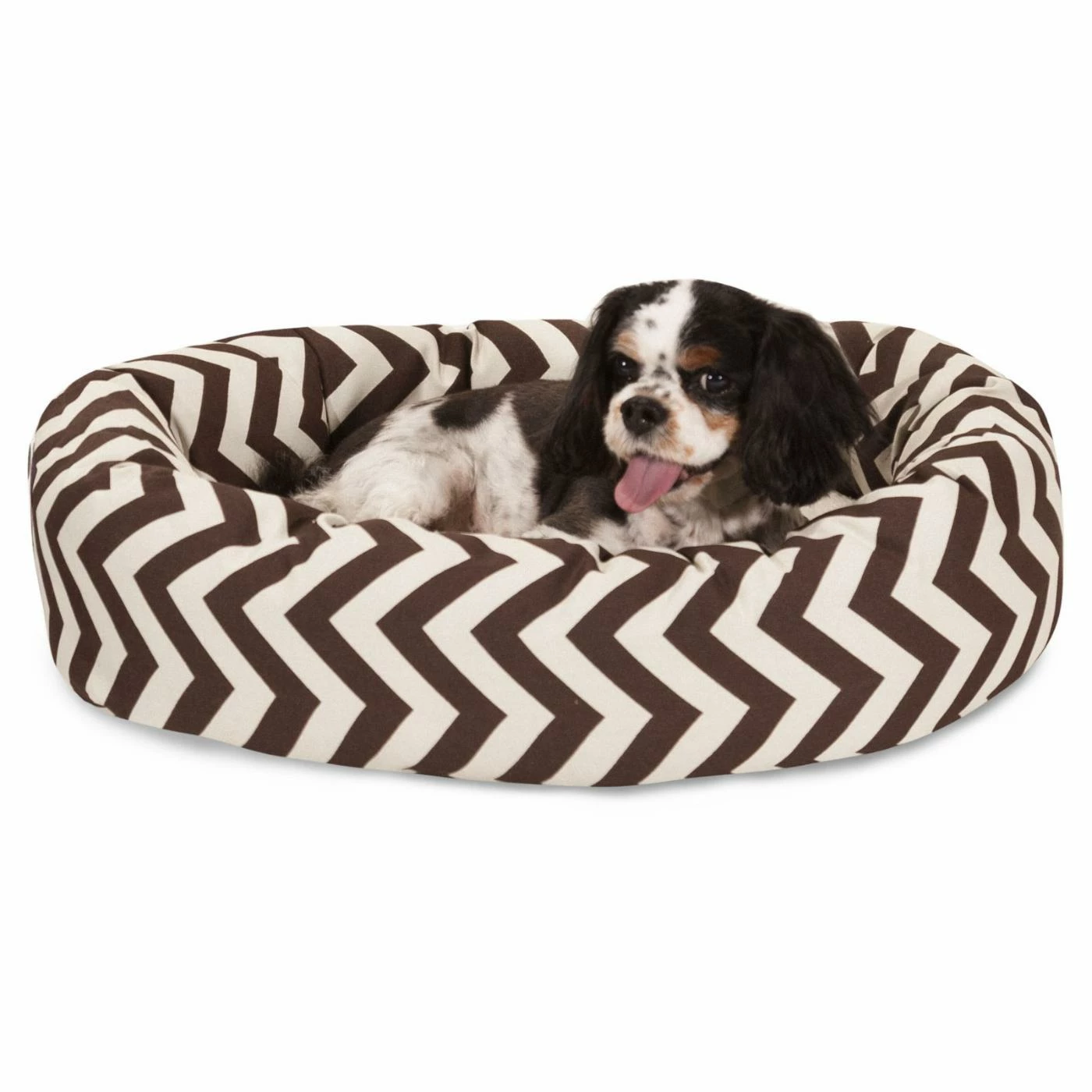 Majestic Pet Chevron Print Bagel Pet Bed with Sherpa Cushion Best reviews of ???? Bolster Majestic Pet Chevron Print Bagel Pet Bed With Sherpa Cushion ???? -Lucky Dog Sales Store scaleMJT148